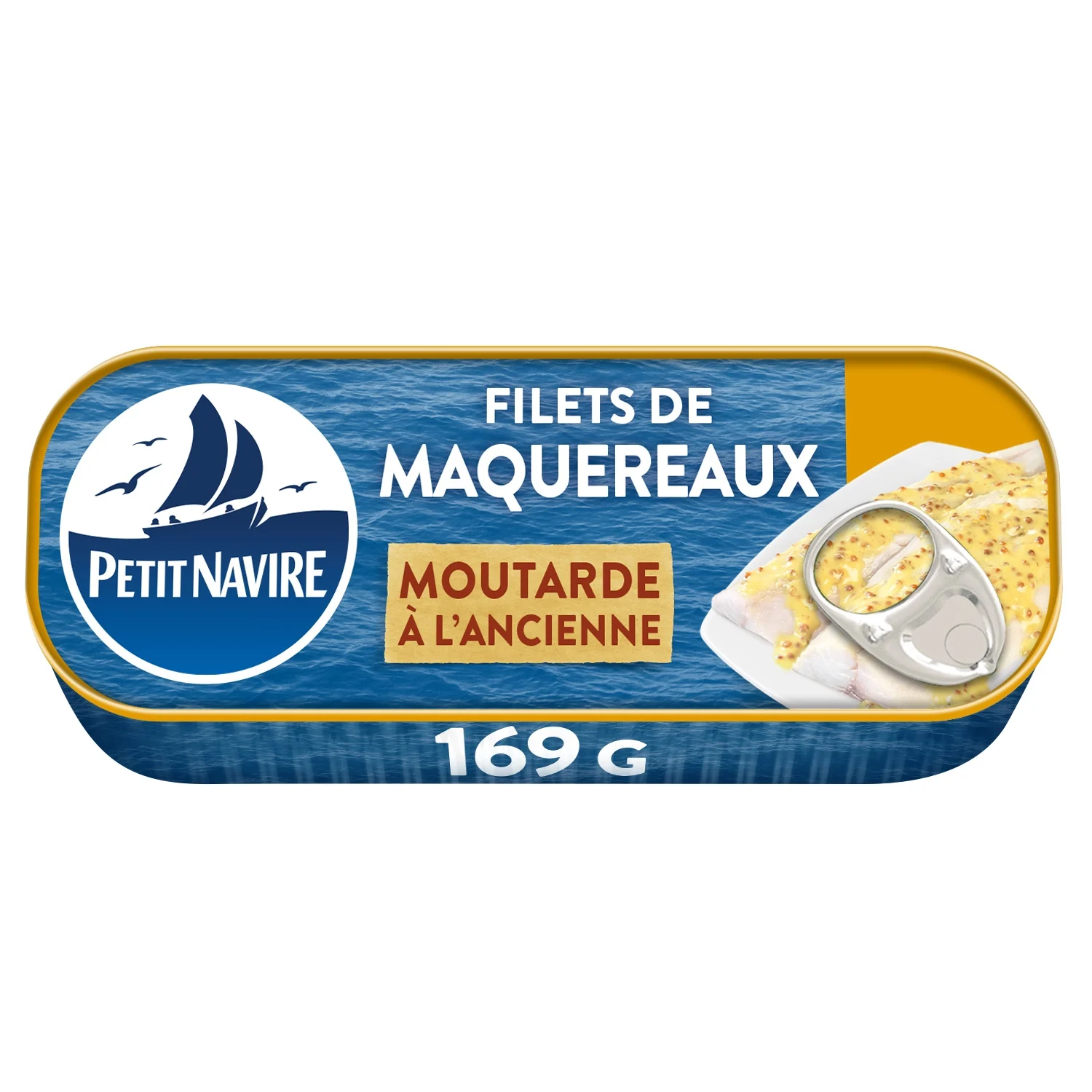 Mackerel fillet Petit navire Old-fashioned mustard