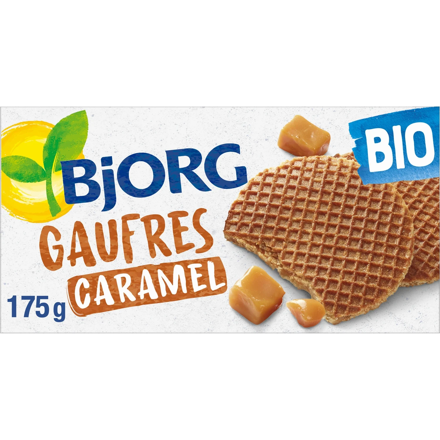 Bjorg organic caramel waffles