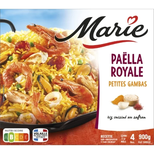 Paëlla royale gambas et safran Marie