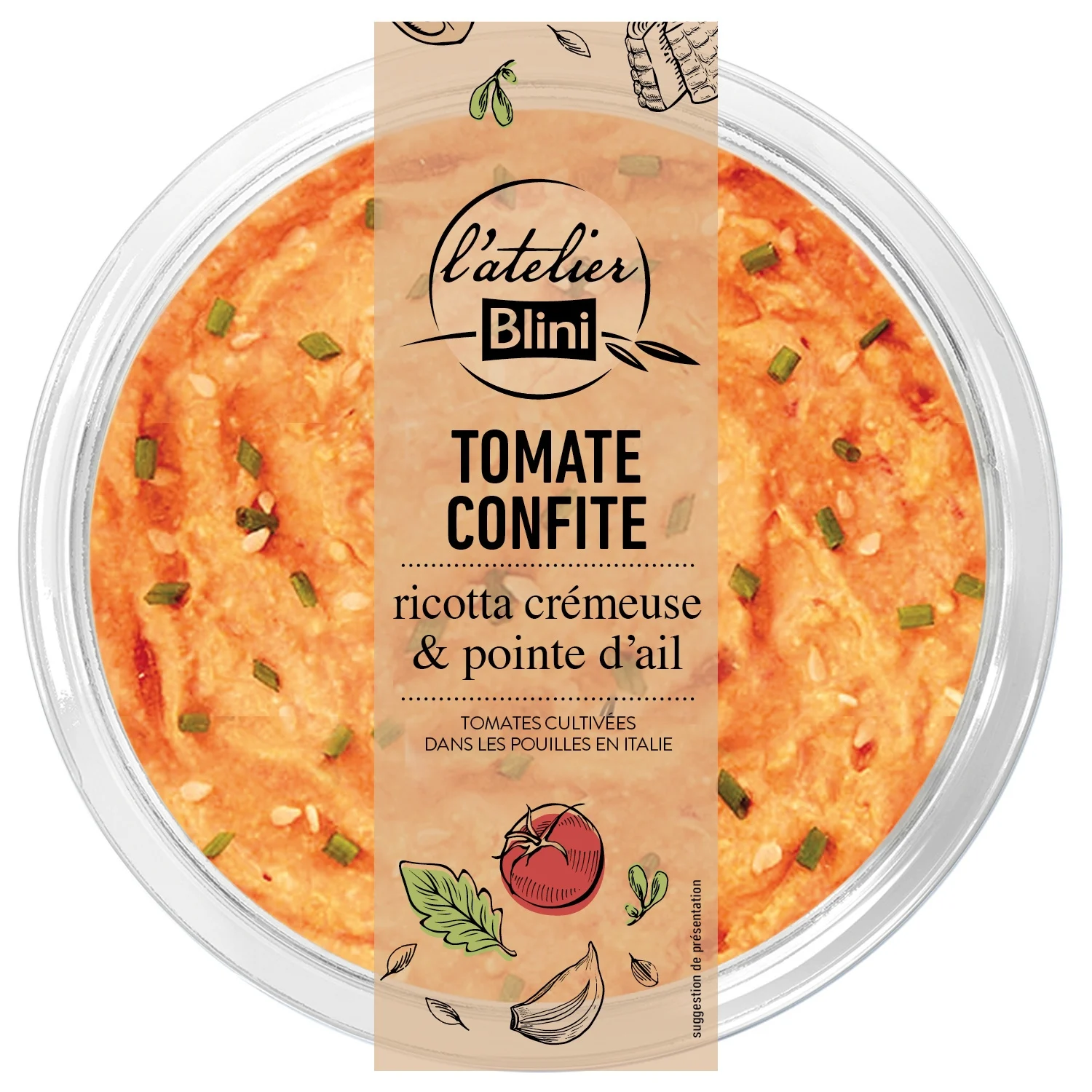 Tomates des pouilles et ricotta crémeuse l'atelier blini 