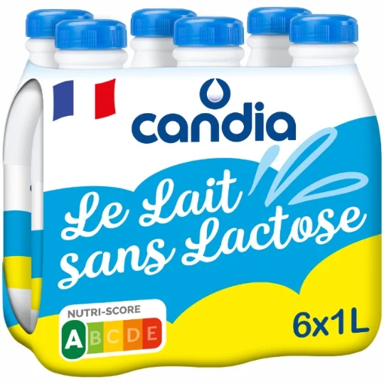 Candia lactose-free semi-skimmed milk 6*1L