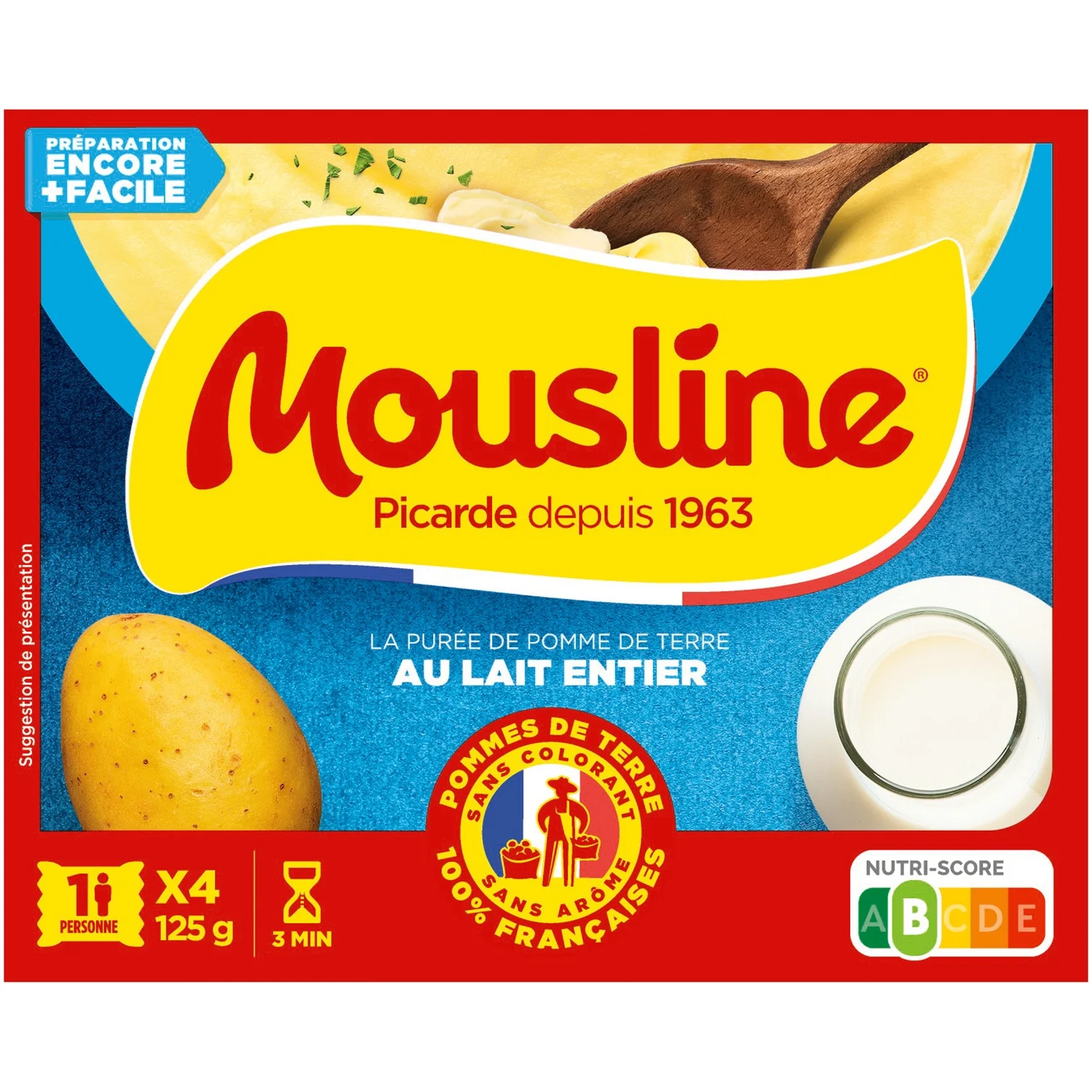 Purée au lait entier Mousline 