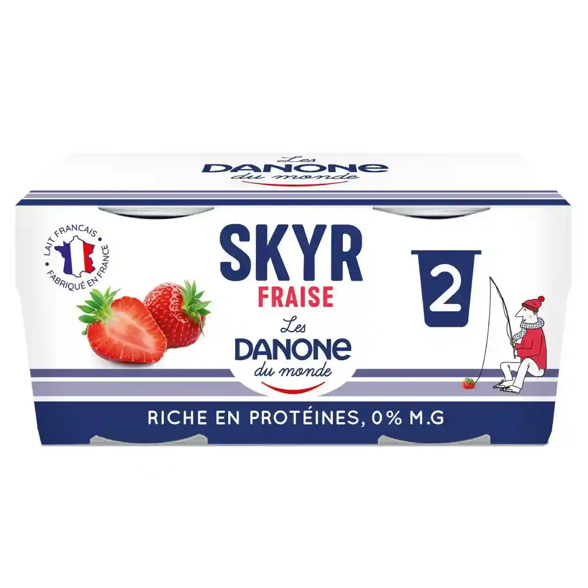 Danone strawberry flavored skyr 0%