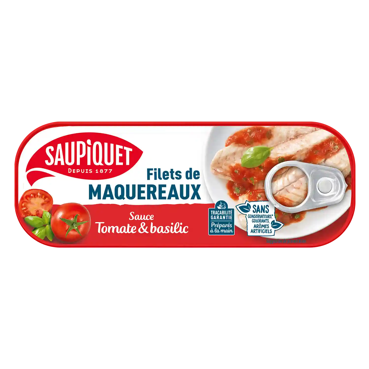 Saupiquet Mackerel Fillets (Tomato and Basil Sauce)