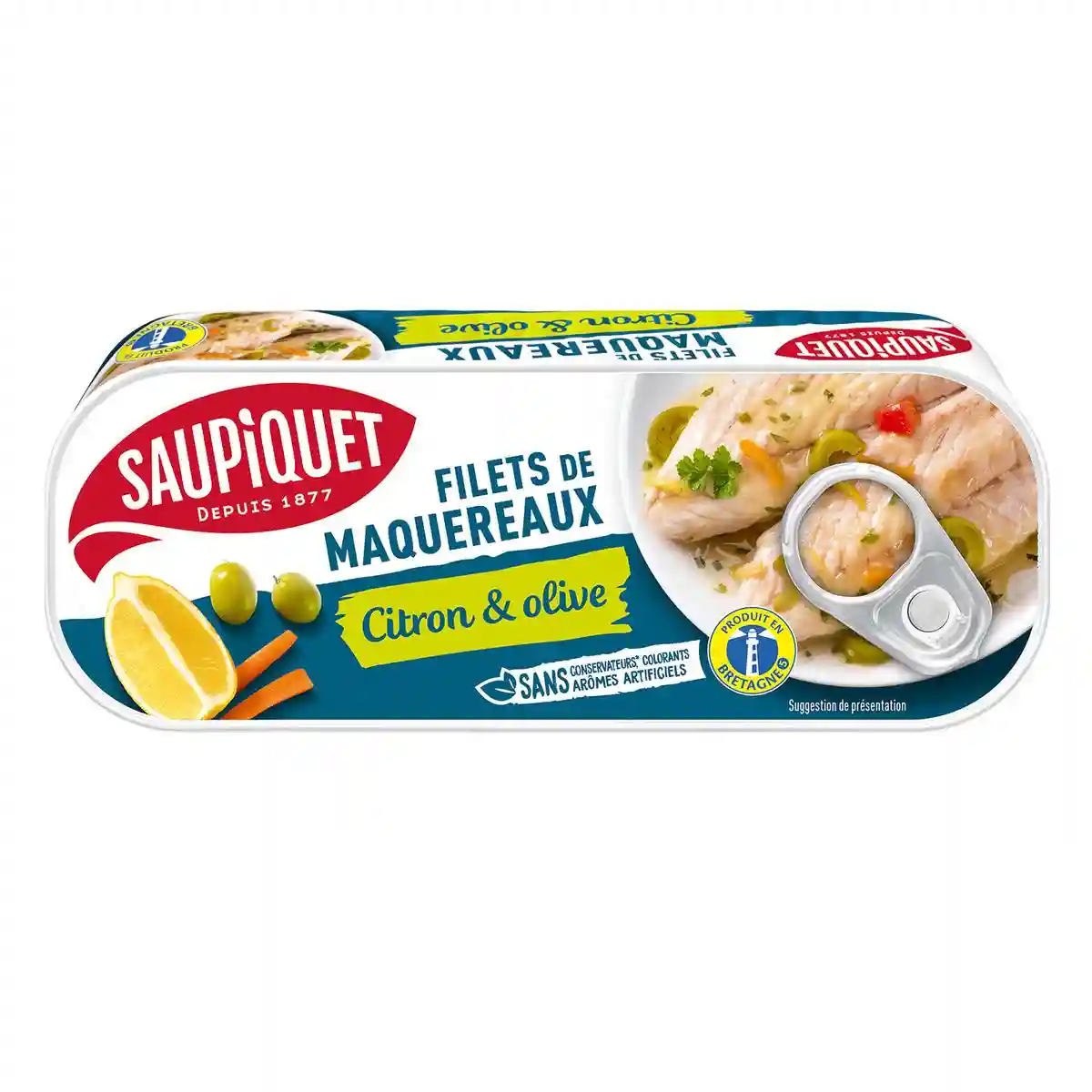 Mackerel fillets Saupiquet Lemon and Olive marinade