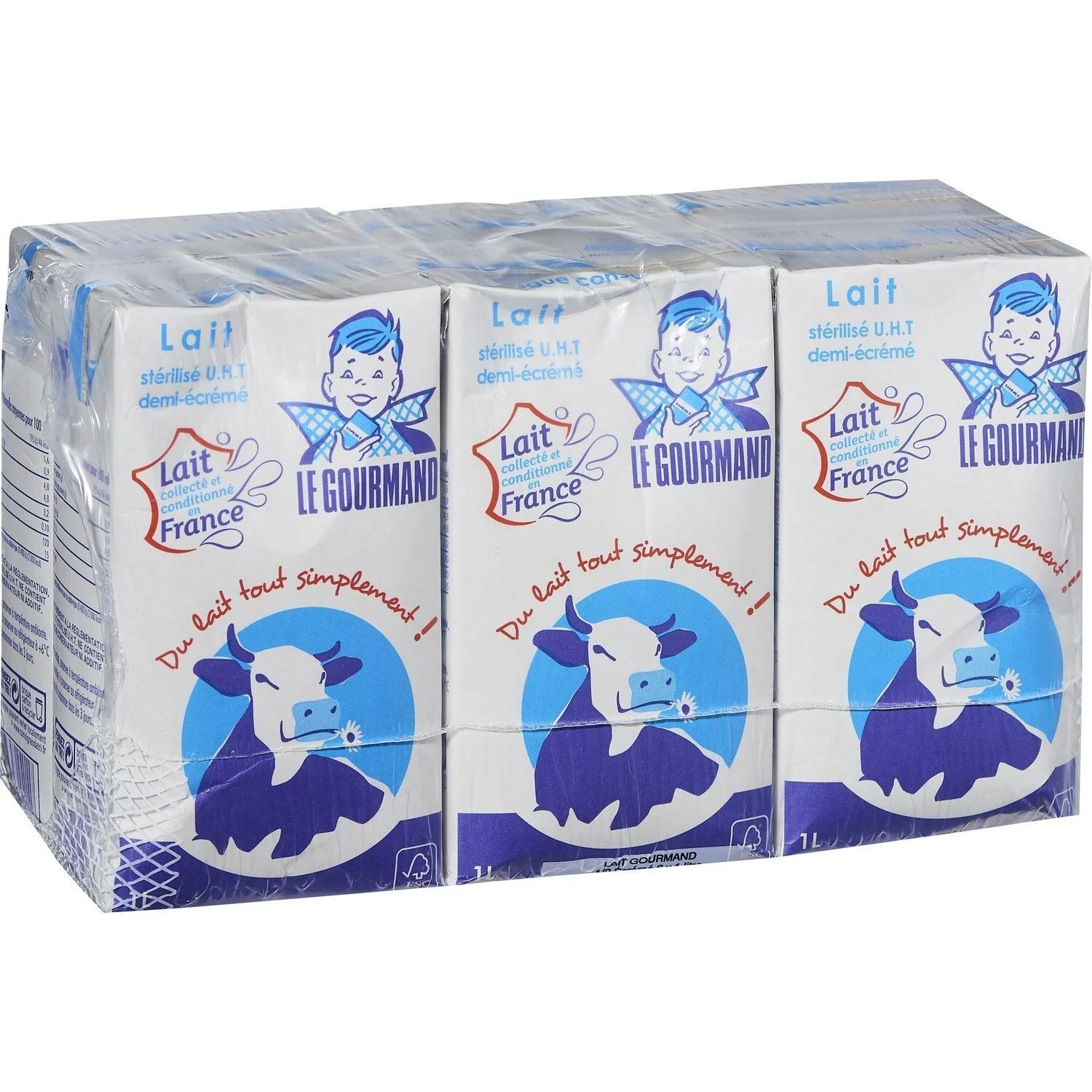 Gourmet semi-skimmed milk in brick