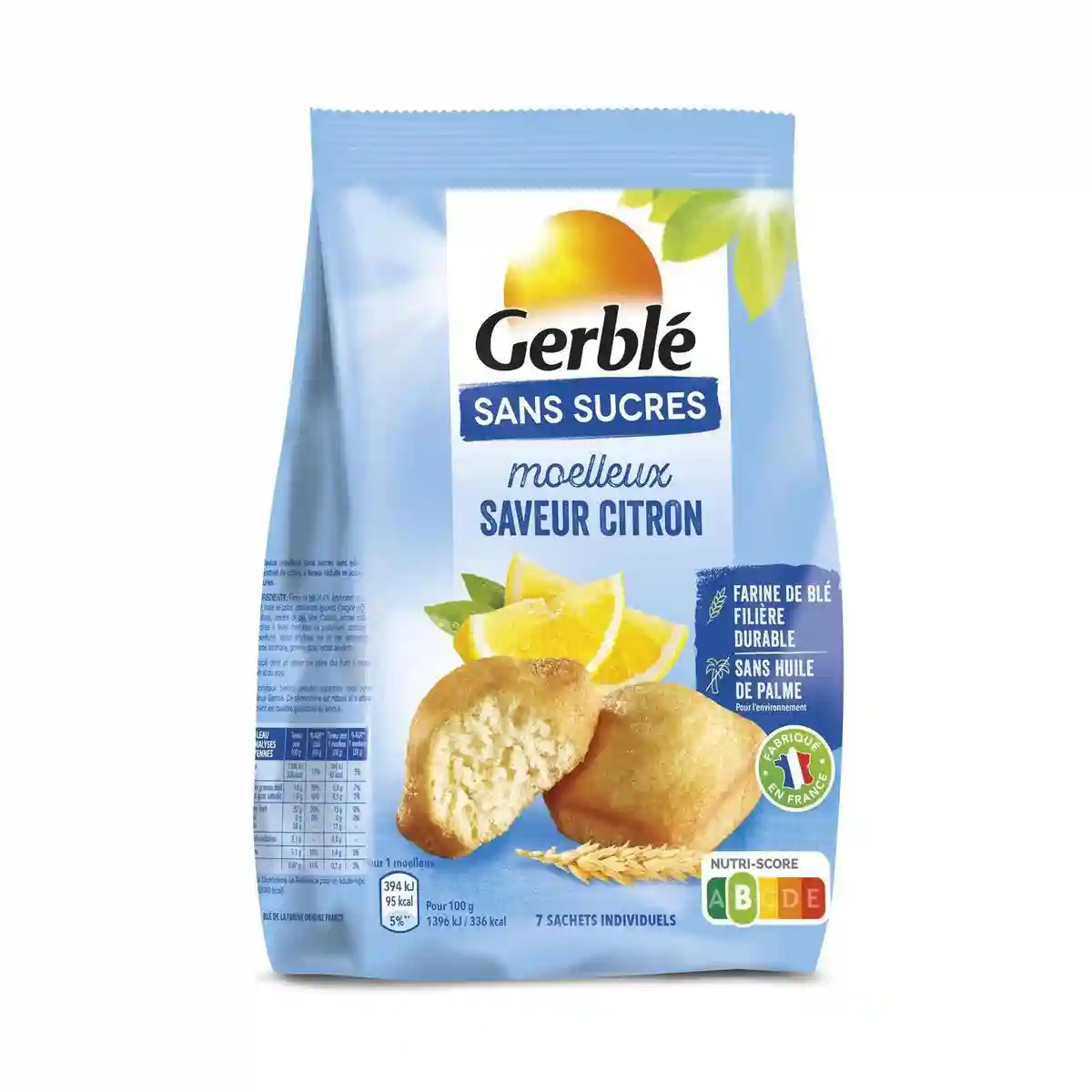 Sugar-free lemon-flavored cake Gerblé