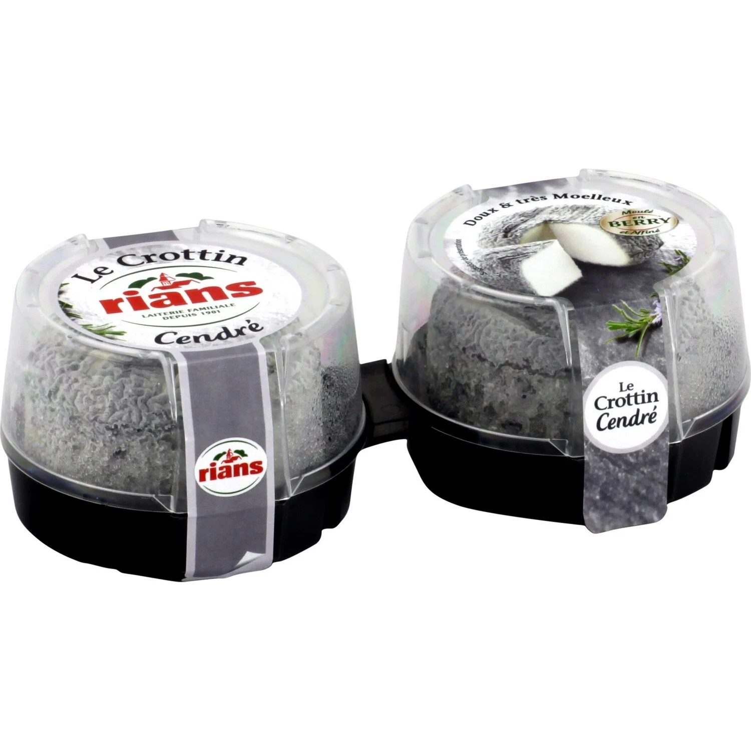 Rians ash goat crottin