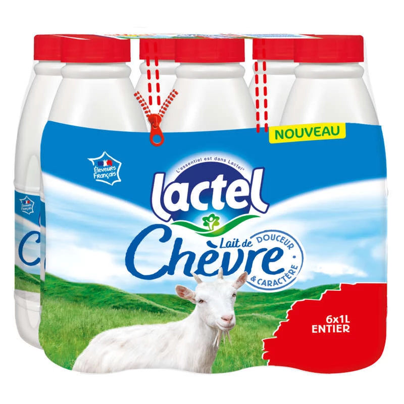 Lactel Whole goat's milk 6*1L
