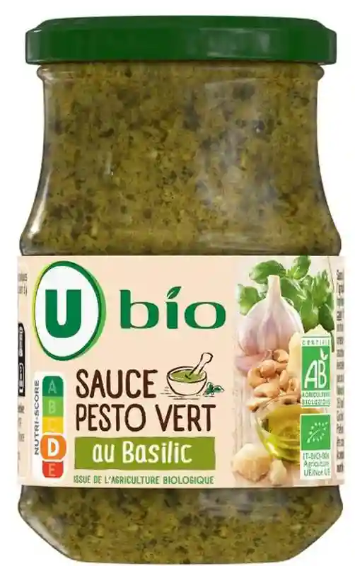 Sauce pesto vert au basilic bio U 