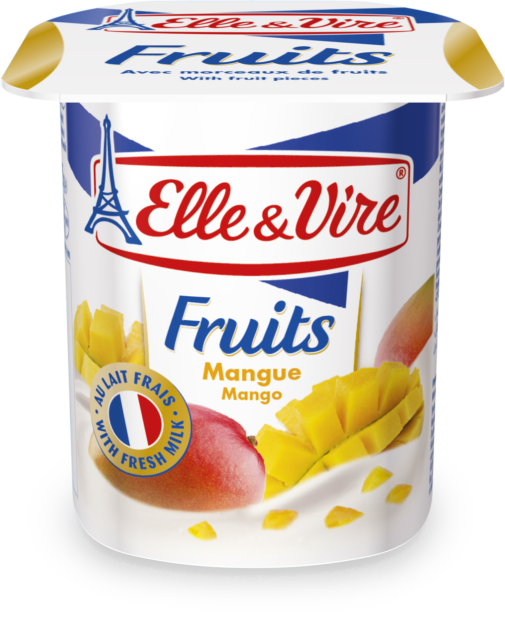 Elle & vire desserts milk fruit mango