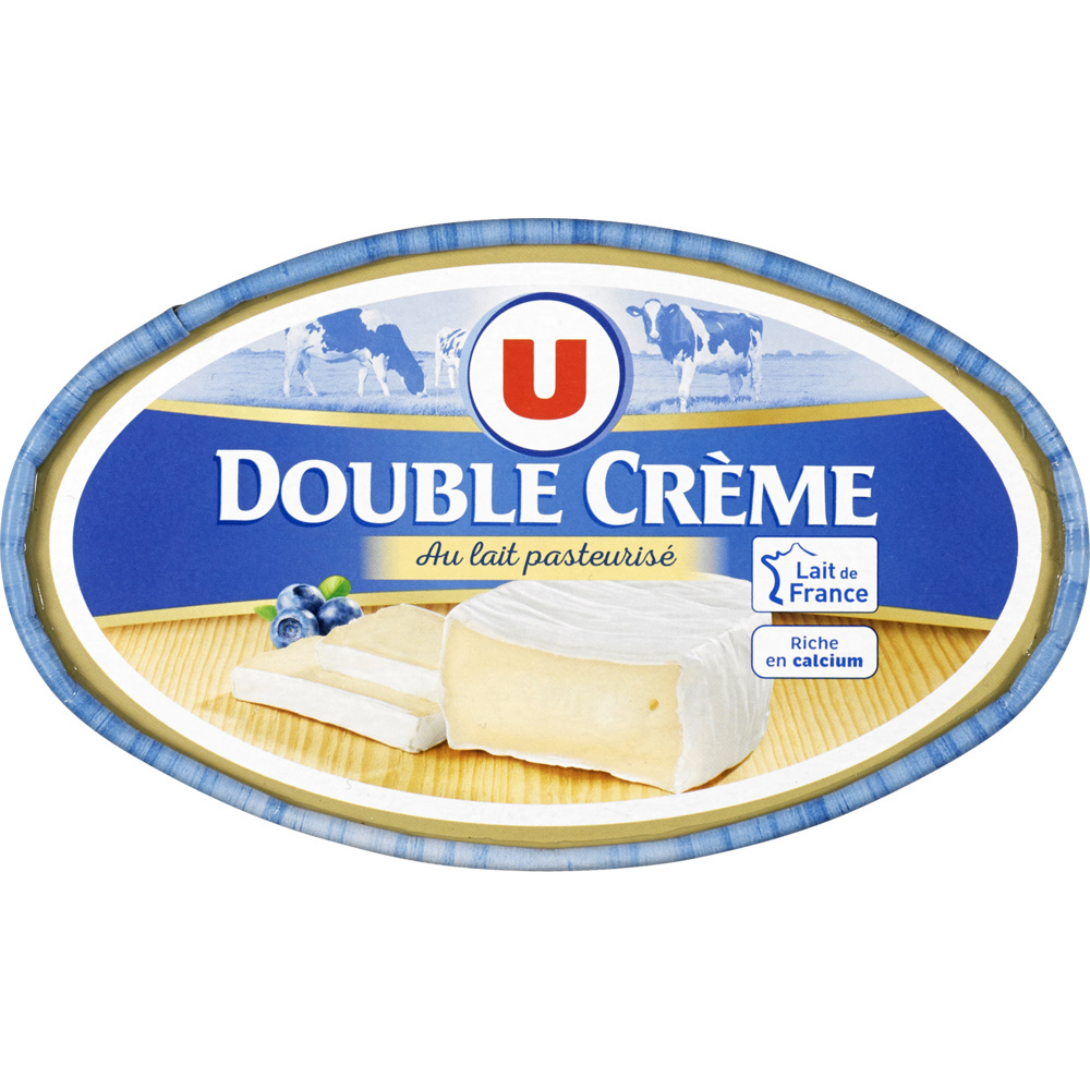 Pasteurized milk double cream cheese 30% fat U