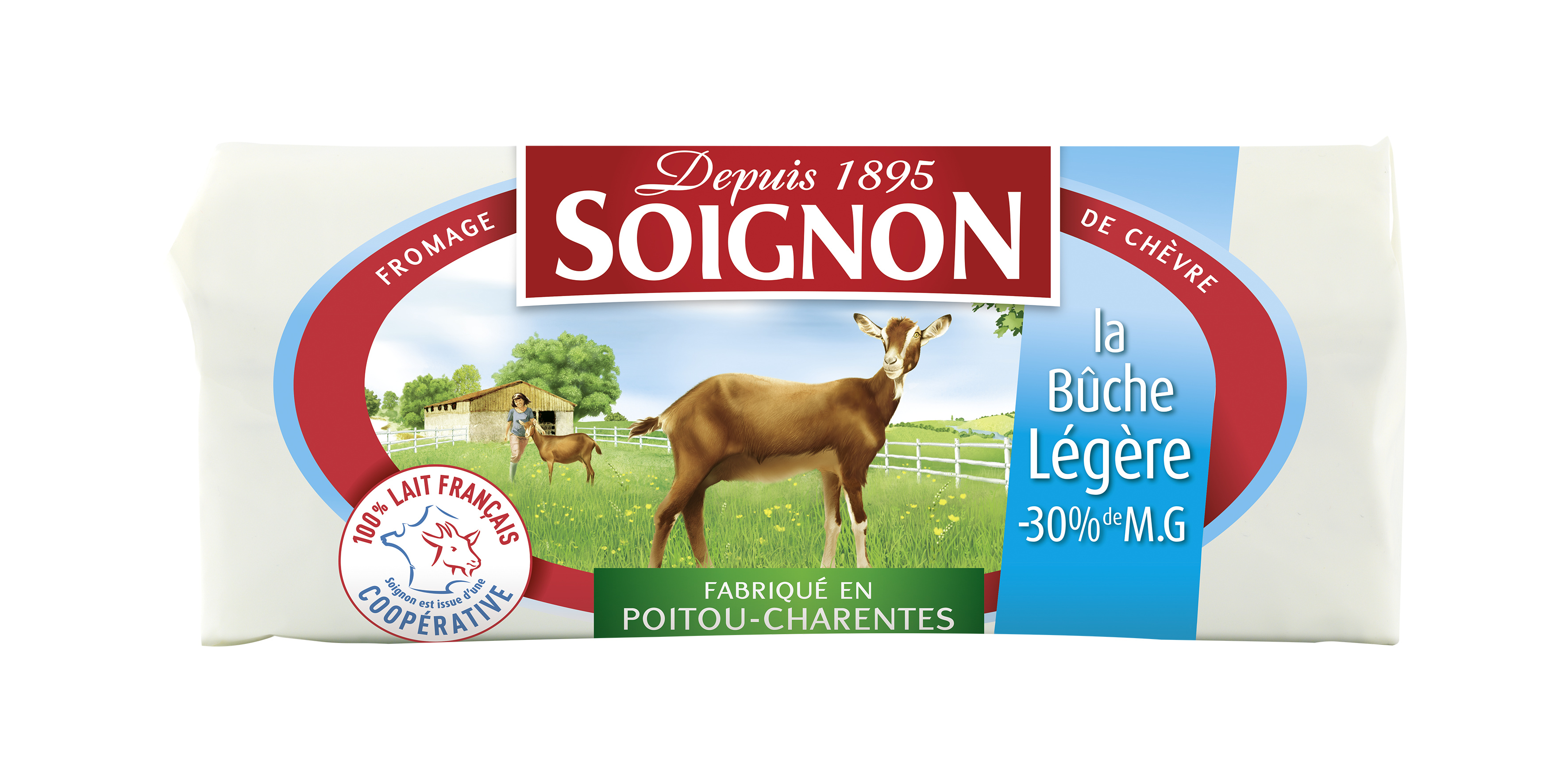 Soignon Light goat's cheese log -30% M.G.