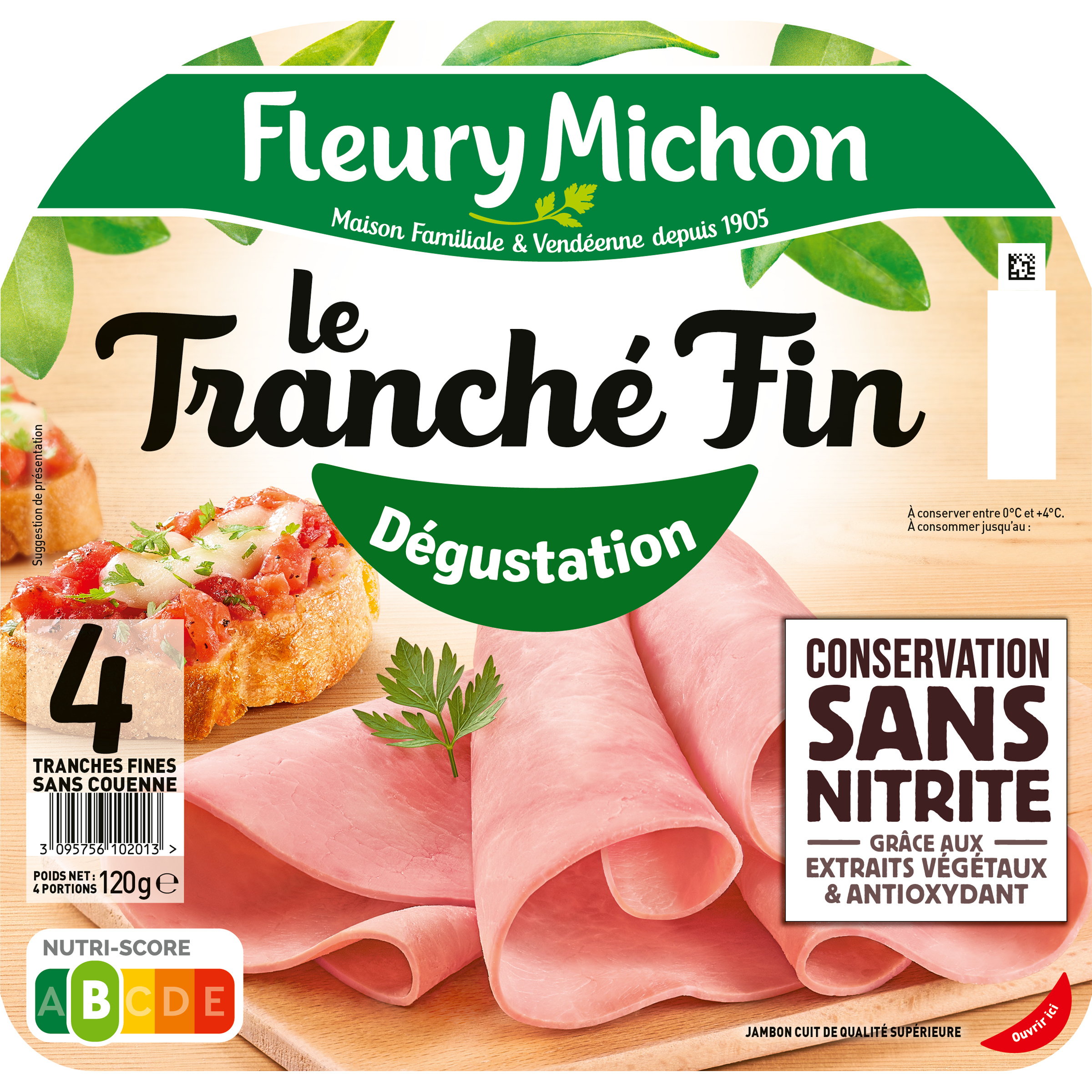 Fleury Michon fine white ham slice