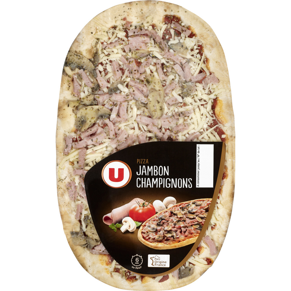 Pizza au jambon et aux champignons U