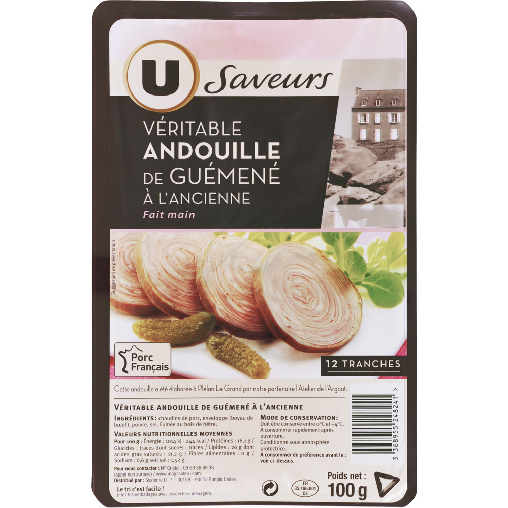 Genuine old-fashioned Guéméné andouille sausage U