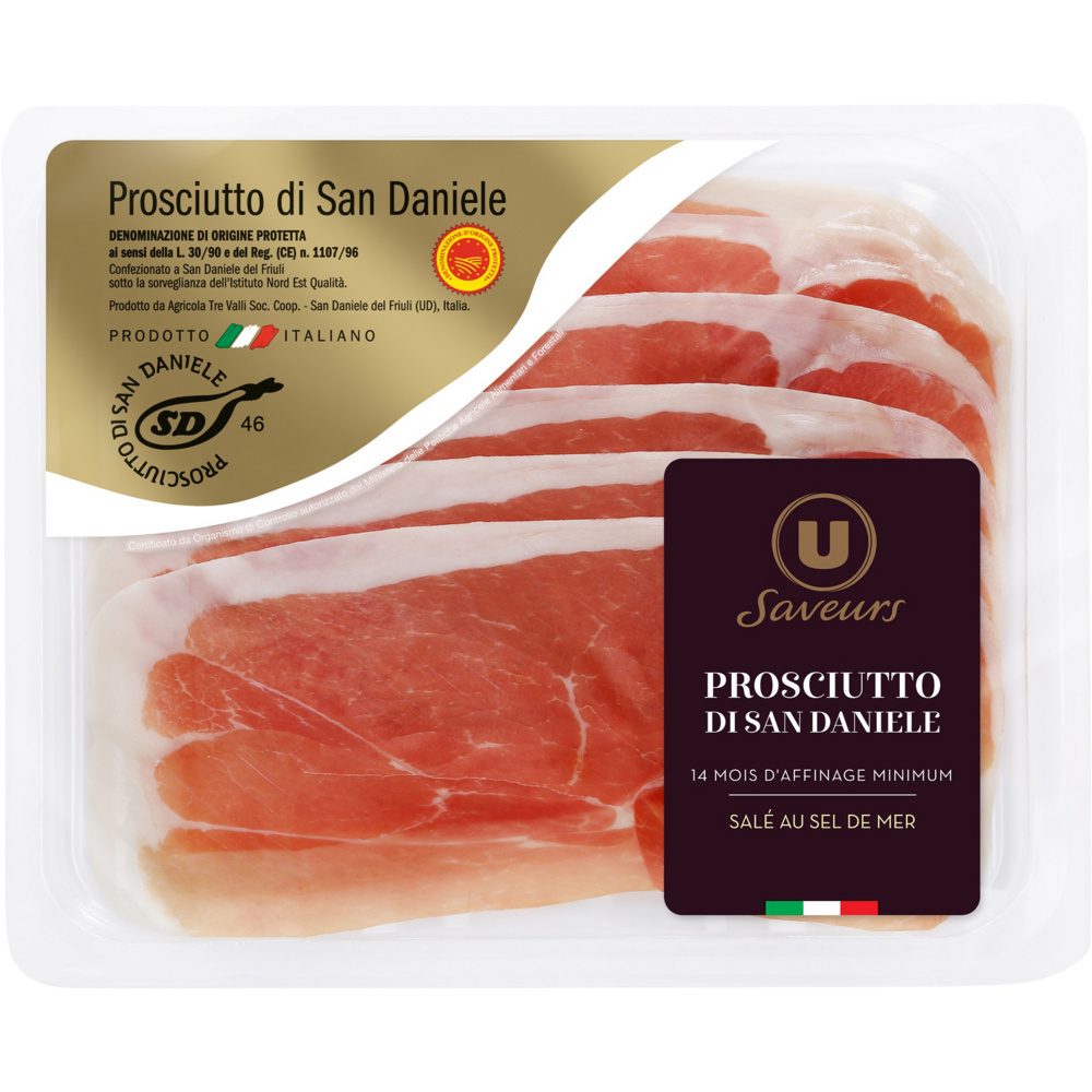 Jambon Prosciutto San Daniele 14 mois d'affinage U saveurs