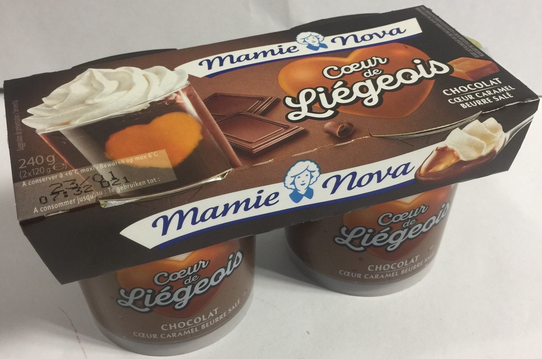 Mamie Nova chocolate liégeois with salted butter caramel heart