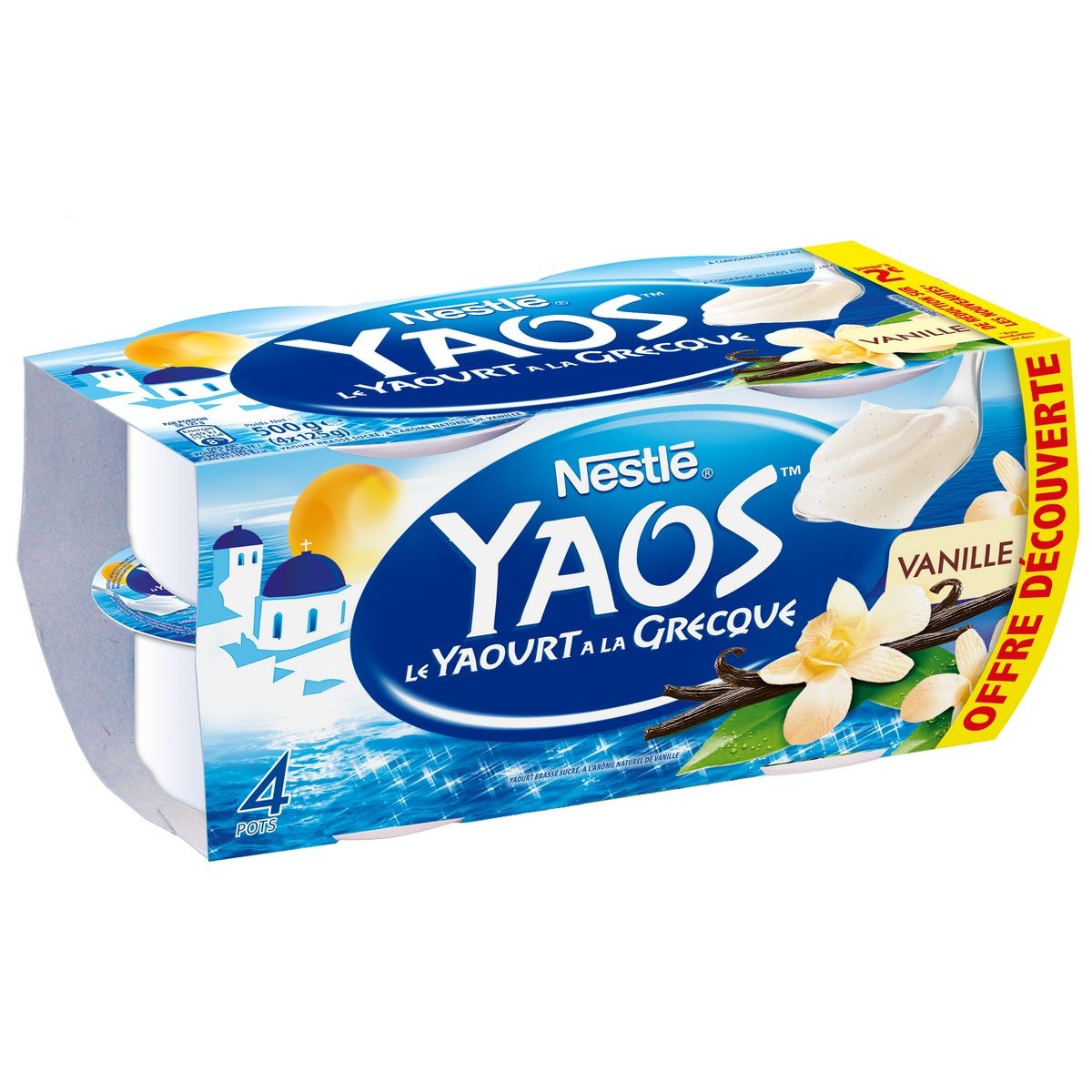 Yaos Greek vanilla yogurt 4 x 125 g