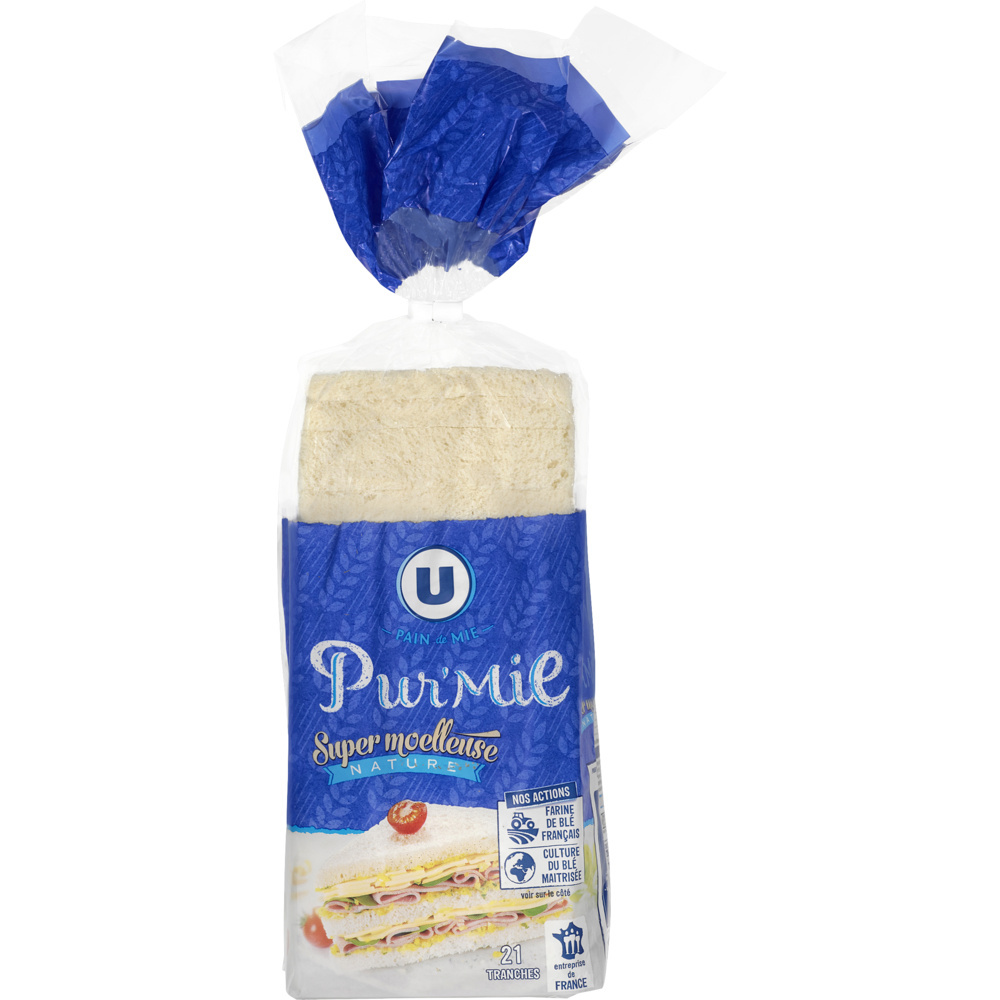 Pain de mie sans croûte nature U