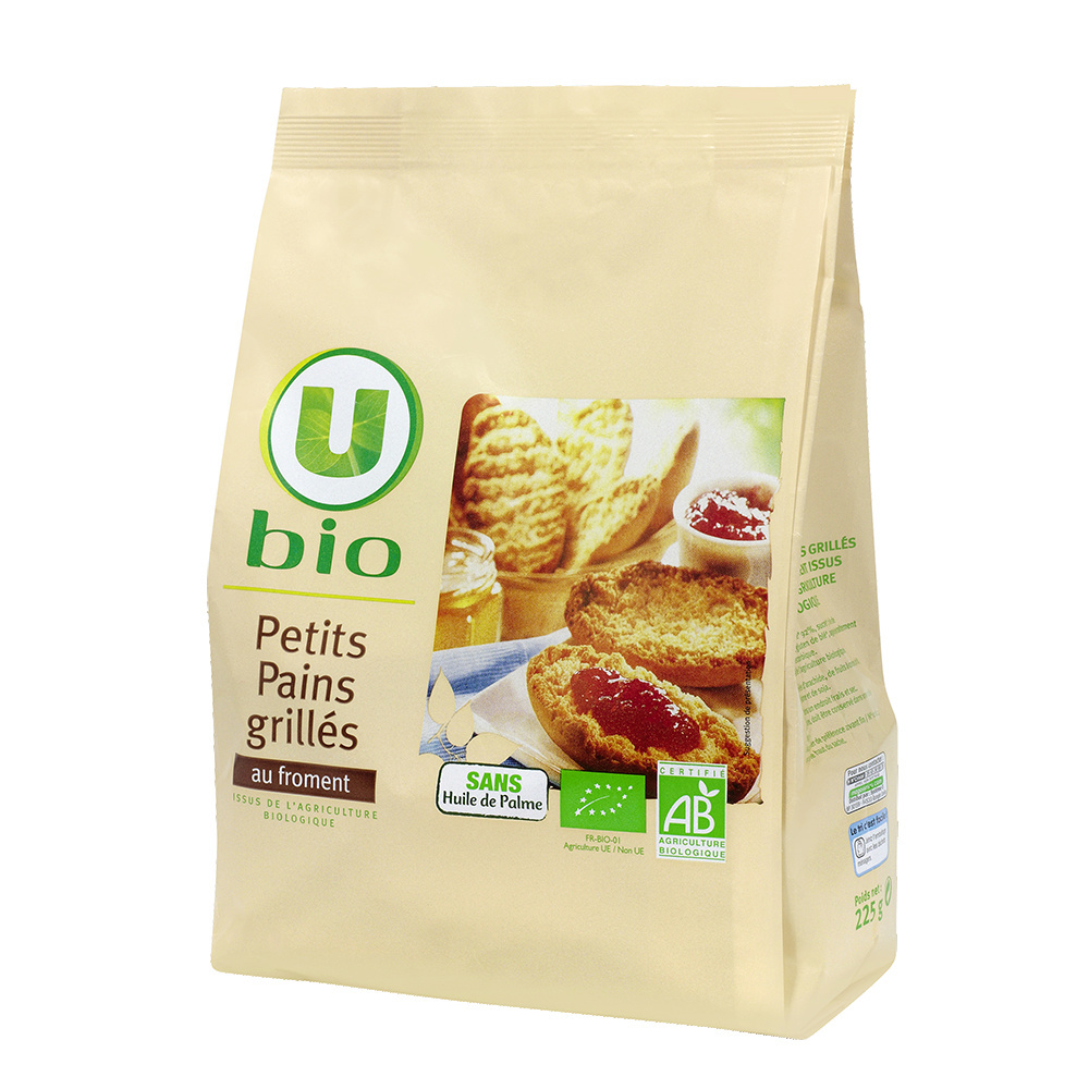 Petits pains grillés au froment bio U