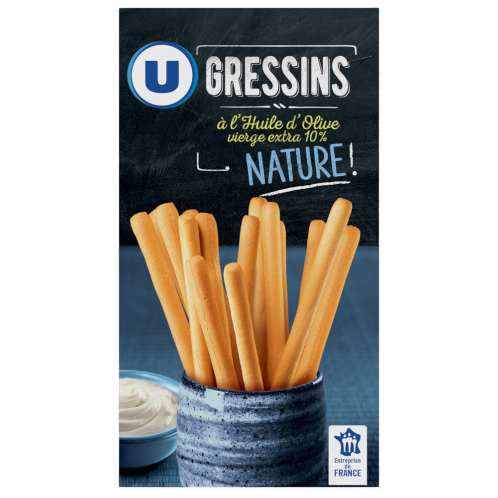 Gressins nature à l'huile d'olive U