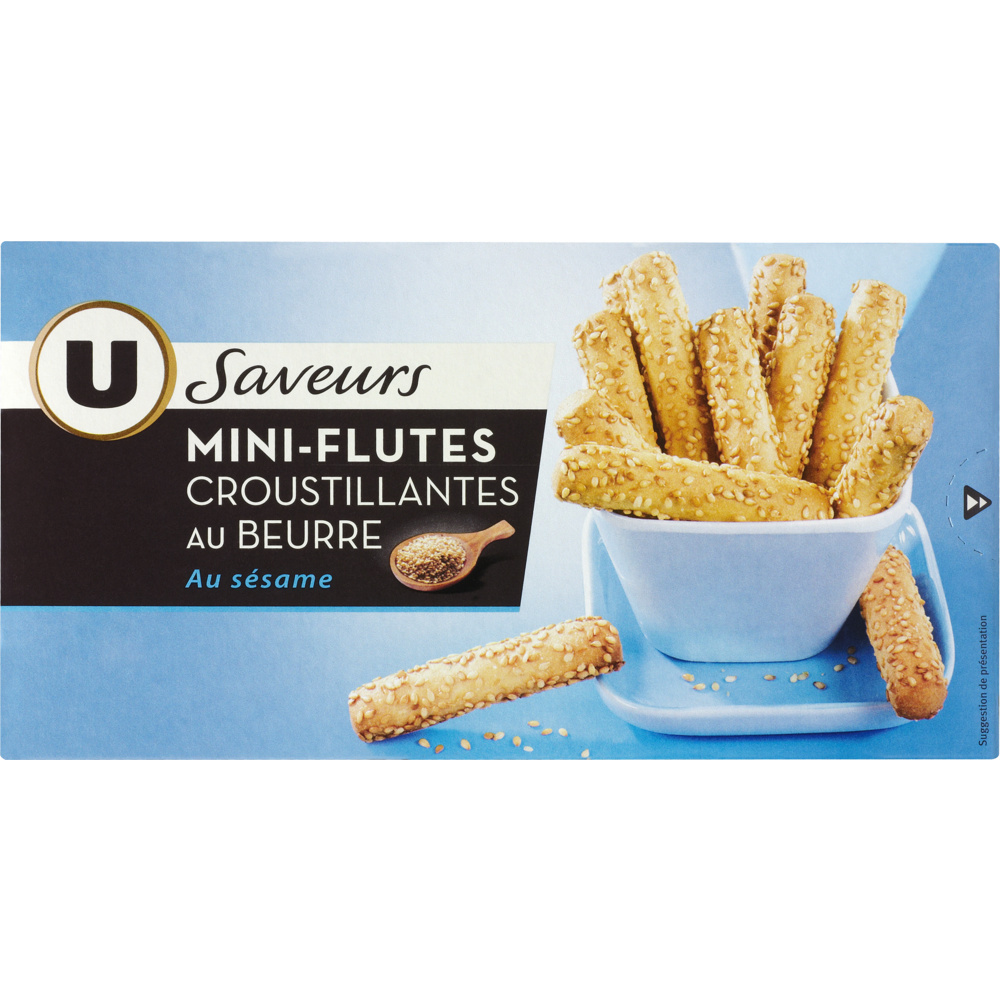Crunchy mini flutes with sesame U