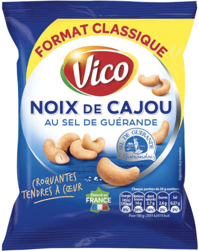 Vico cashew nuts with Guérande salt