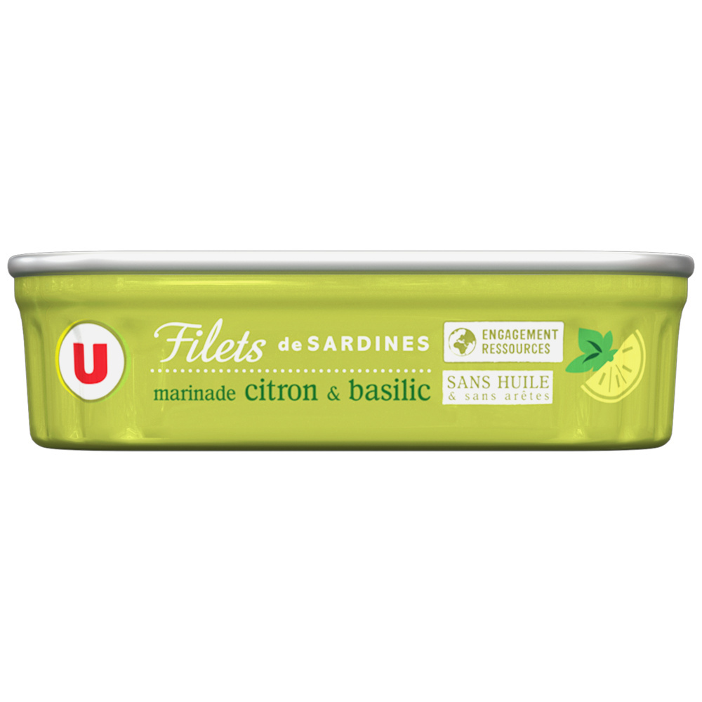 Lemon and basil sardine fillets U