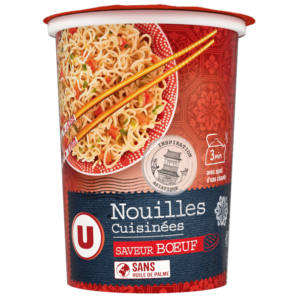 Nouilles cuisinées saveur boeuf U