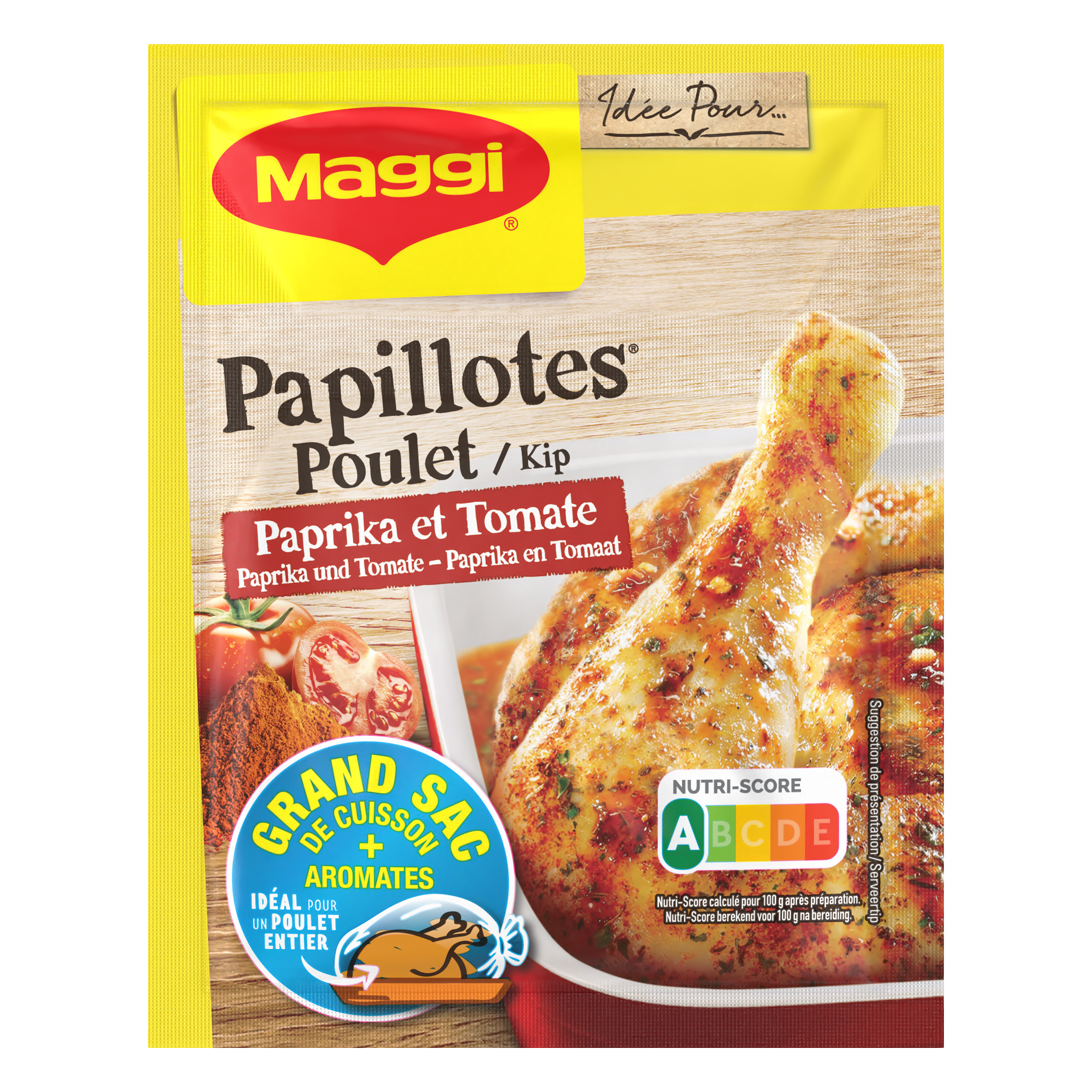 Maggi Papillotes Poulet Paprika et Tomate