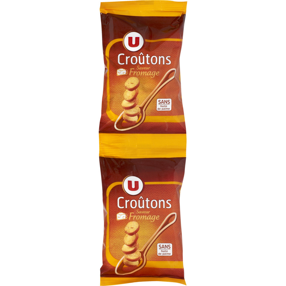 Croûtons ronds frits pour soupe saveur fromage