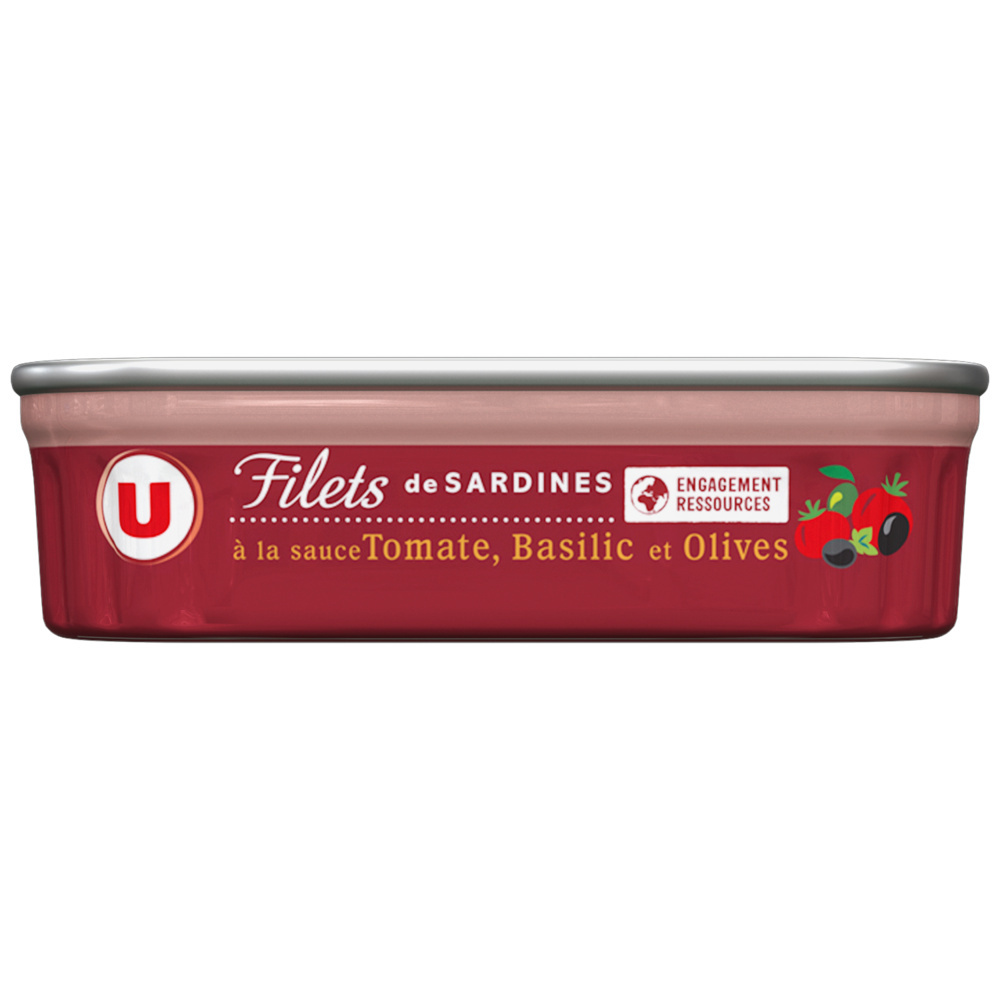 Sardine fillets with tomato, basil and olives U