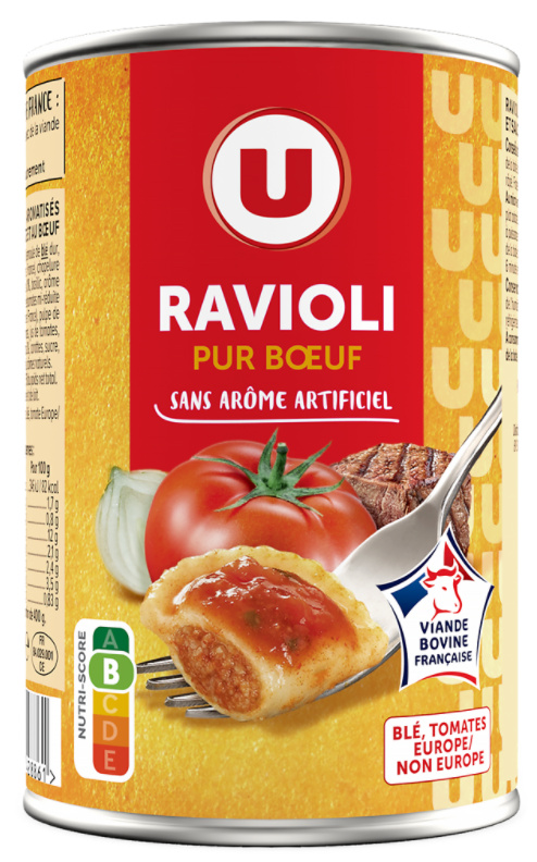 Pure beef ravioli