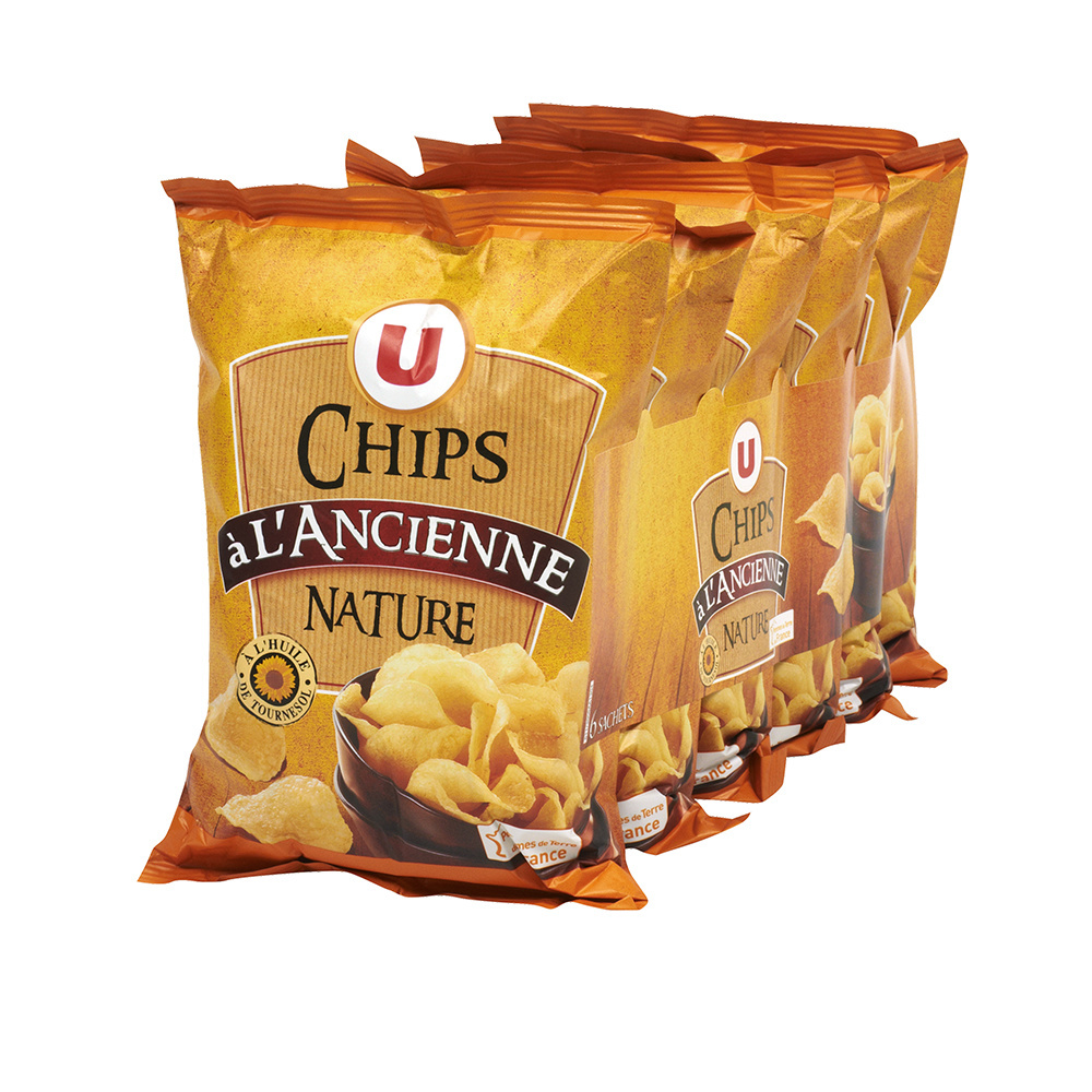 Old-fashioned potato chips plain U 6*30G