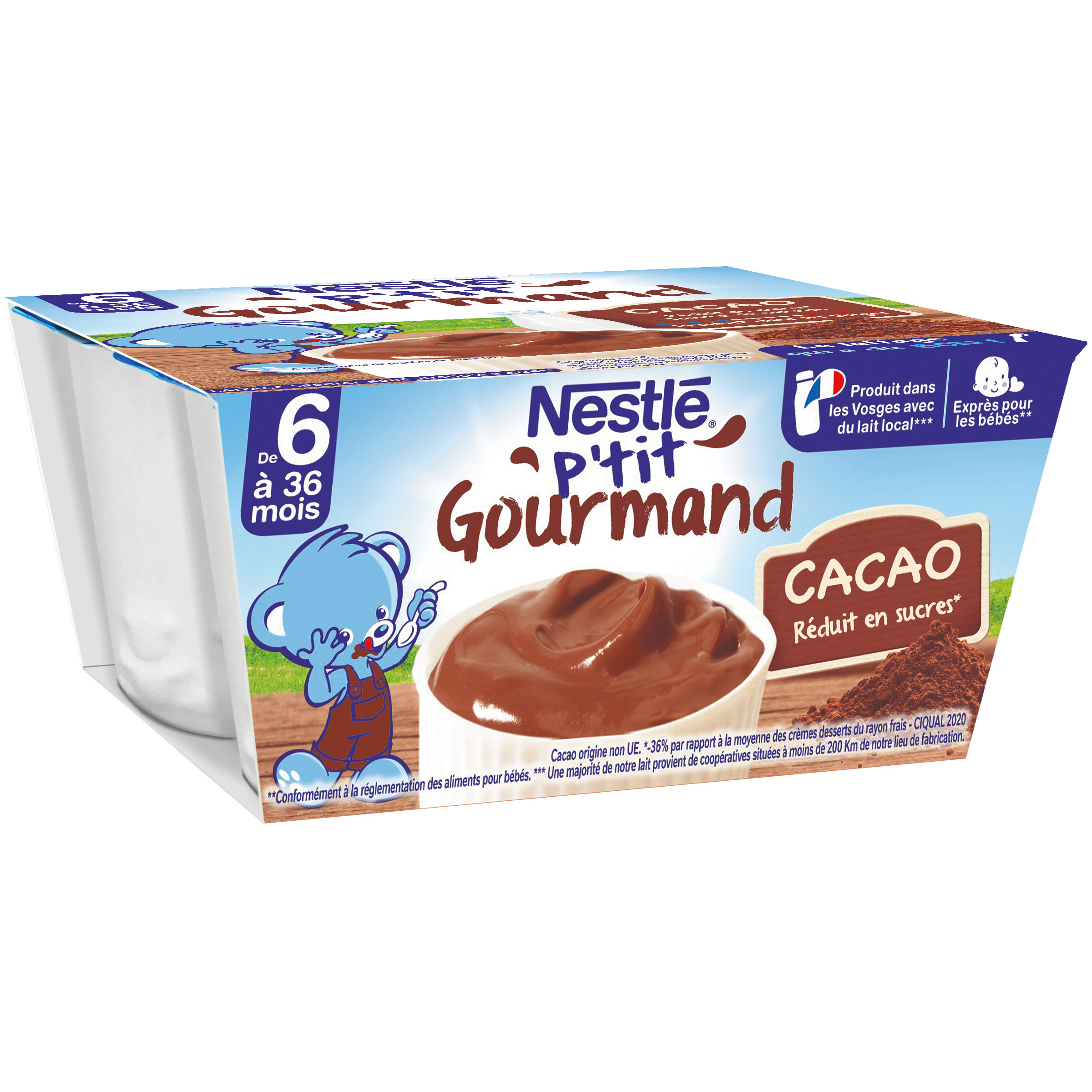 Nestlé P'tit gourmand Cacao - 4 x 100g - From 6 months