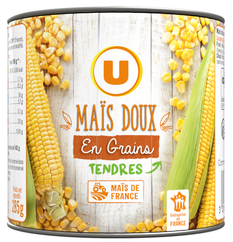 Maïs doux en grains tendres U