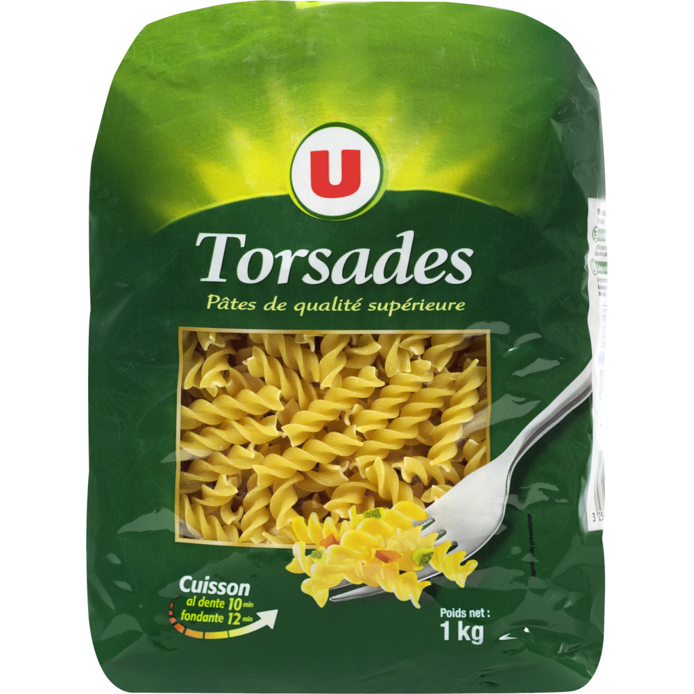 Premium quality twisted pasta U