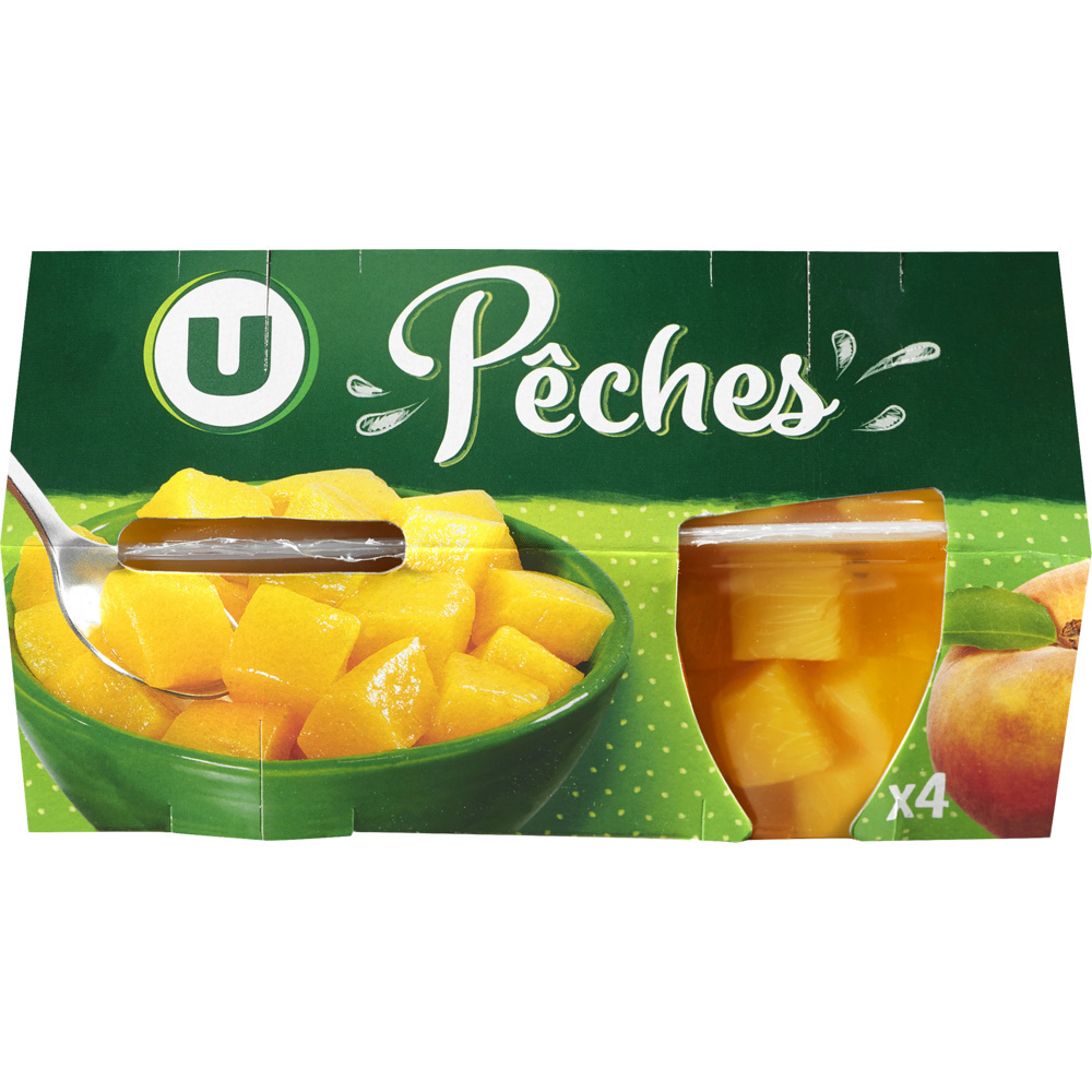 Coupelles de fruits à la pêche U