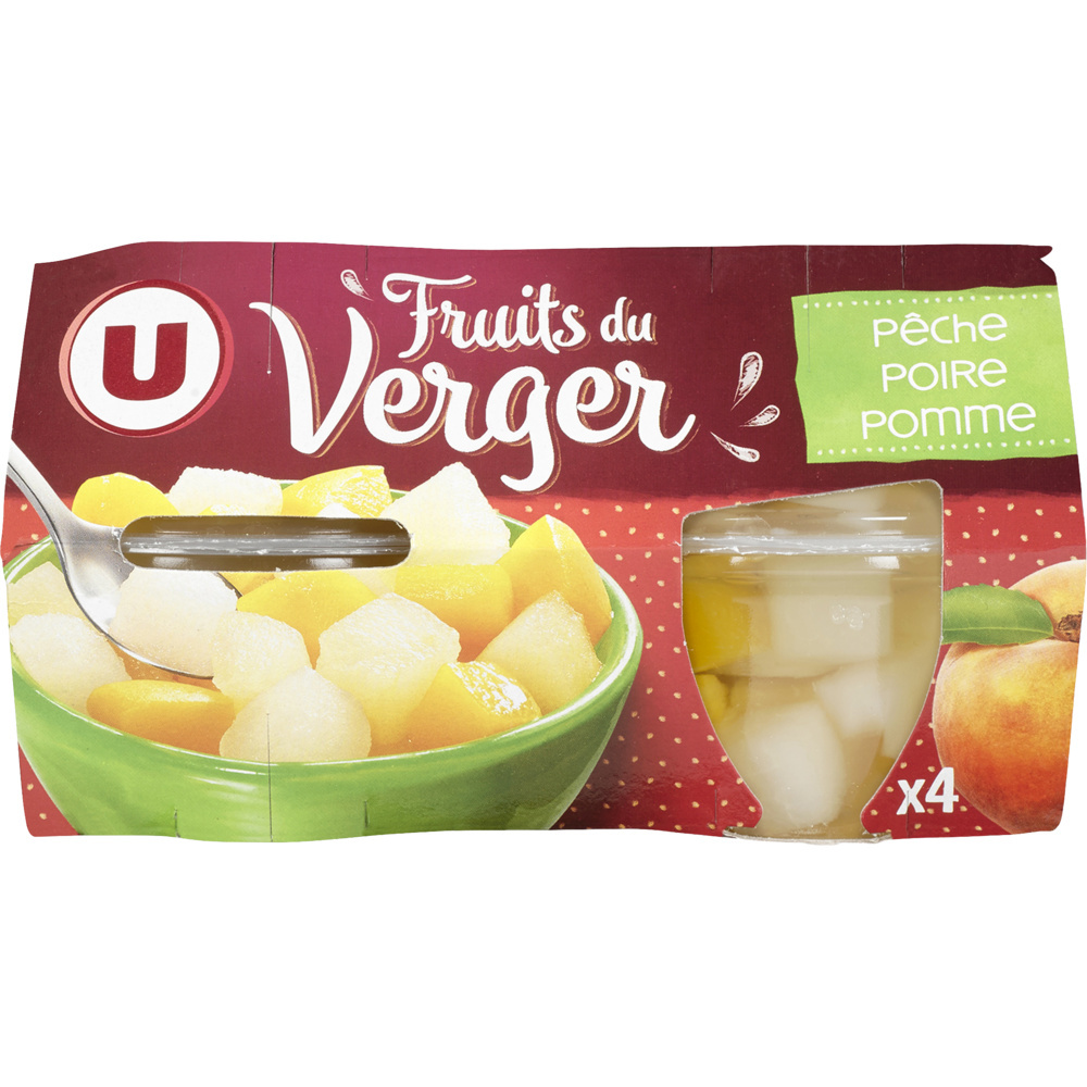 Coupelles fruits du vergers U