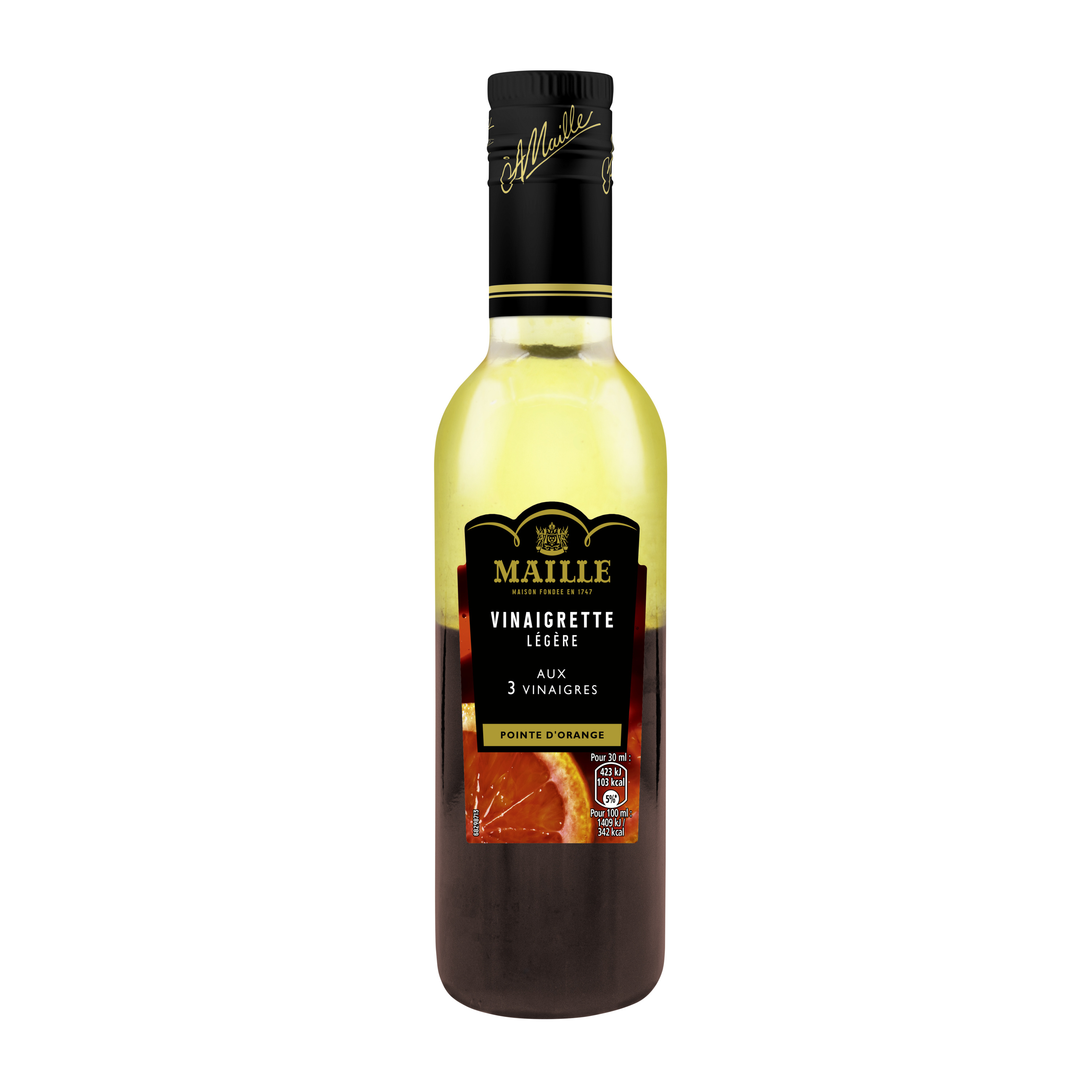 Maille Light Vinaigrette with 3 Vinegars Orange 