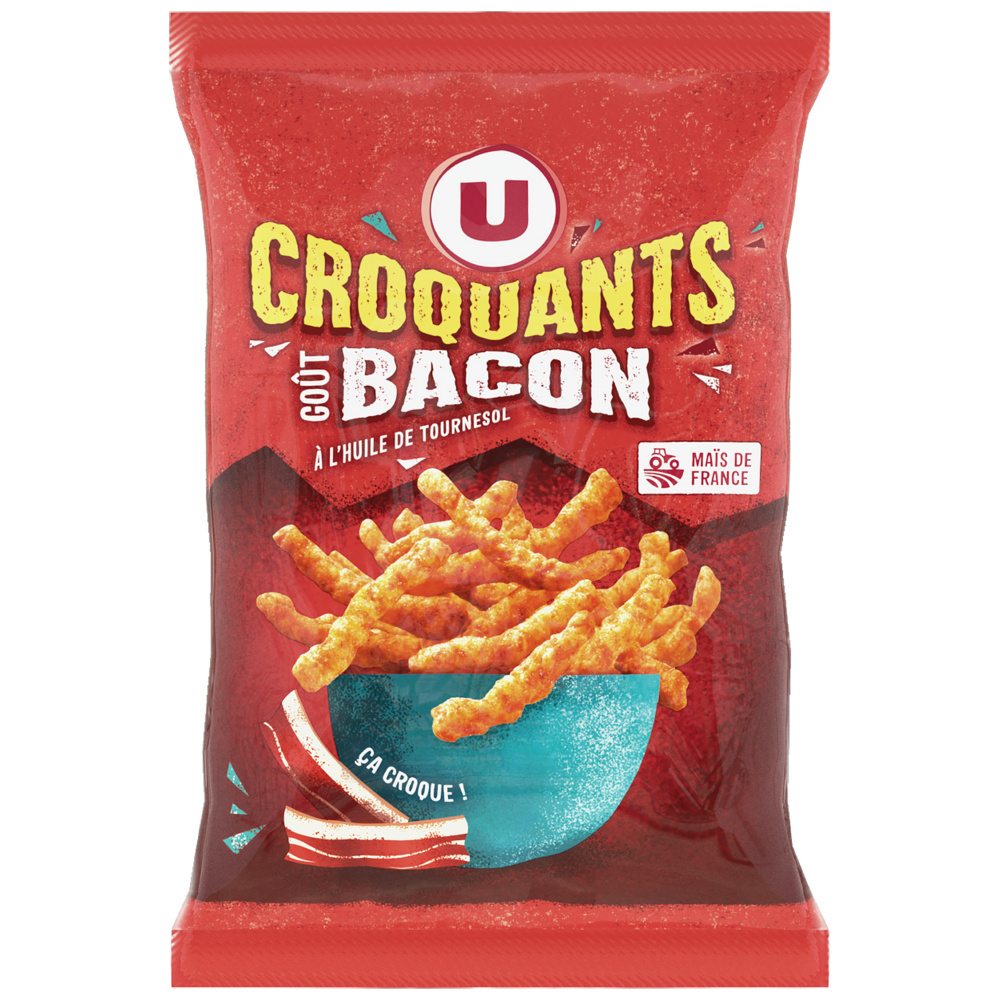 Crunchy bacon flavor U