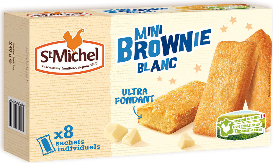 St Michel mini white chocolate brownies
