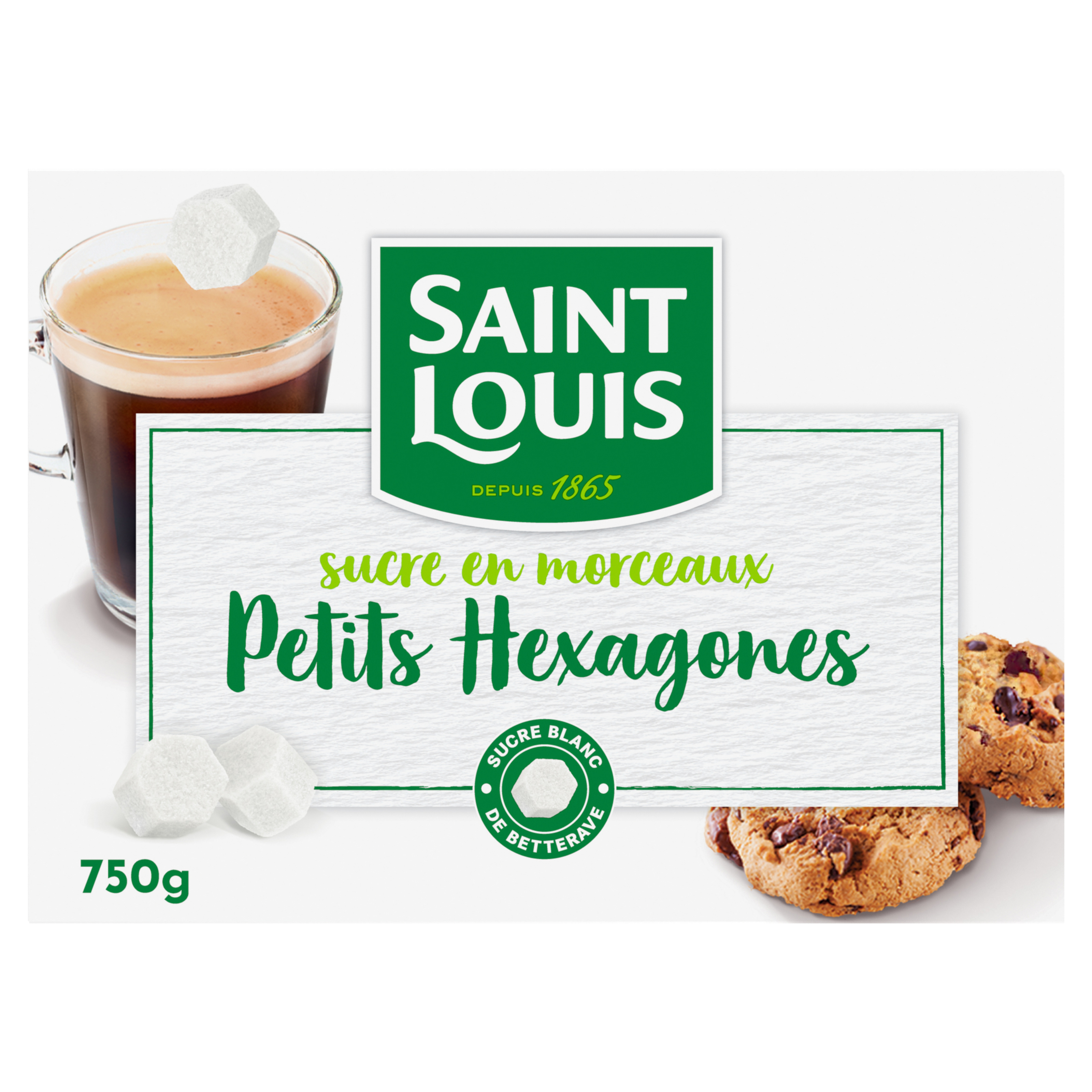 Saint Louis small white sugar hexagons 750g