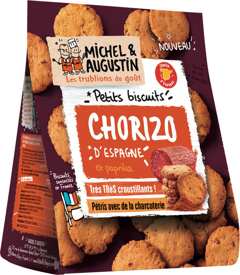 Michel et Augustin aperitif crackers with chorizo and paprika