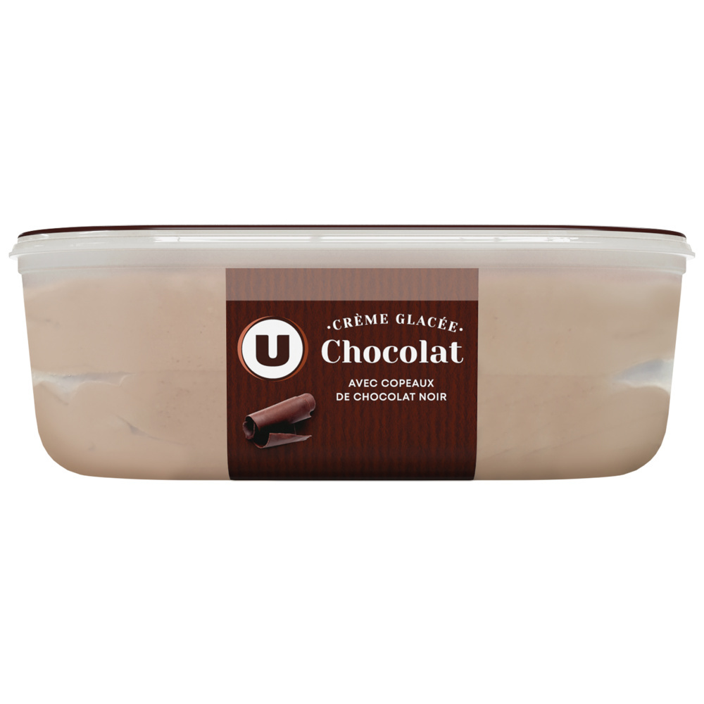 Glace au chocolat avec pépites de chocolat U