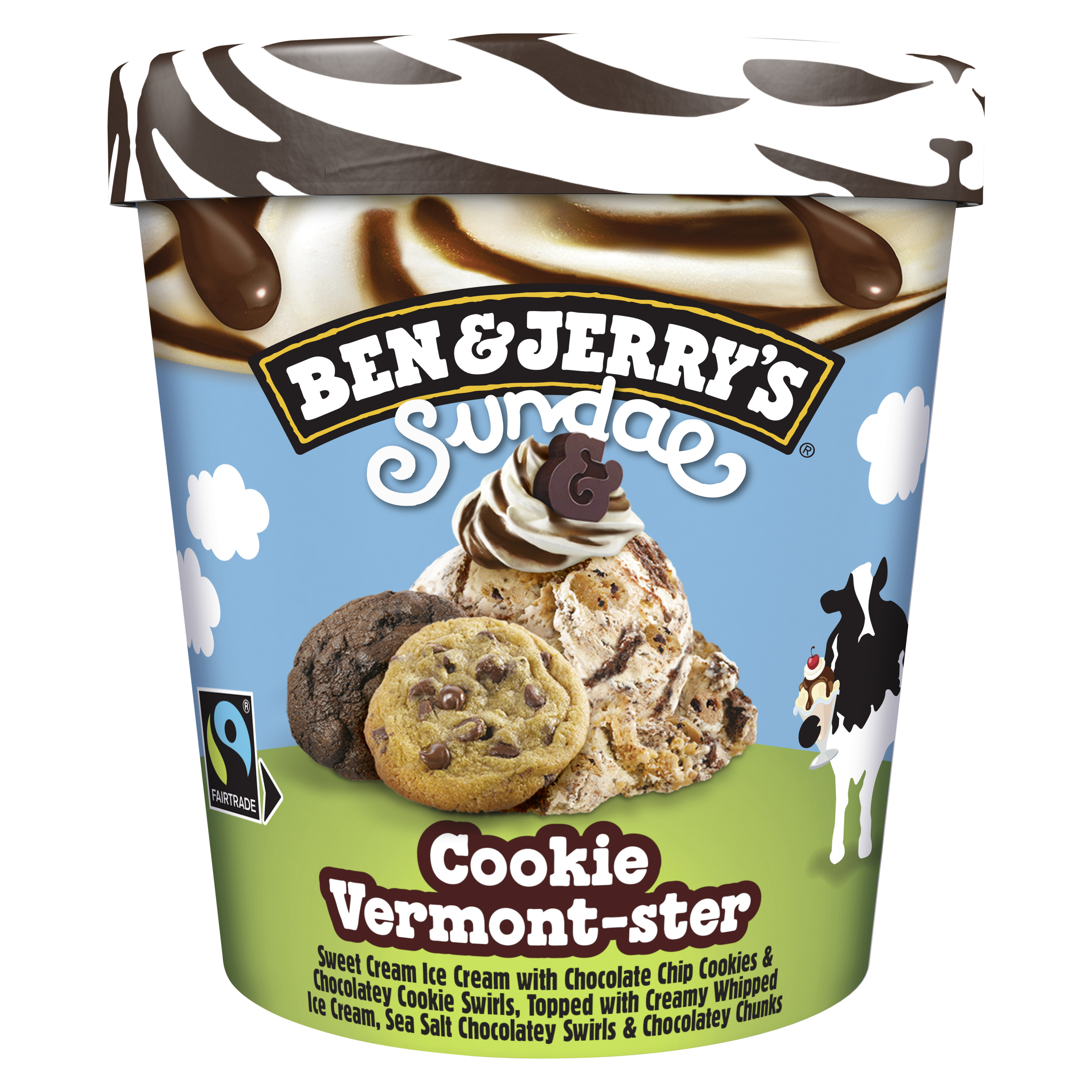 Ben & Jerry's Glace en Pot Sundae Cookie Vermont-ster