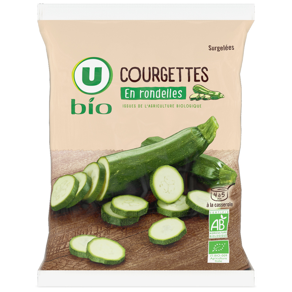 Courgettes en rondelles bio U 