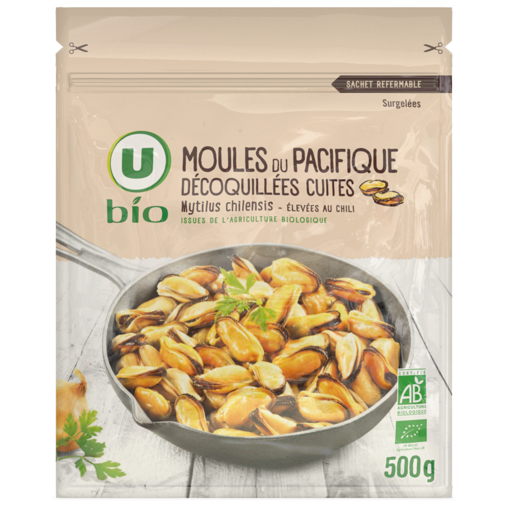 Moules du Pacifique décoquillées bio U