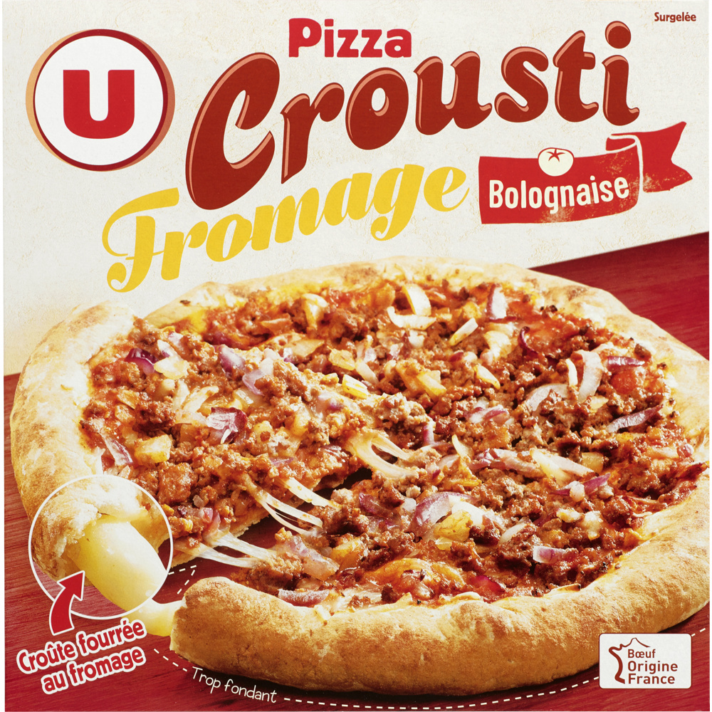 Pizza fromage bolognaise croustillante U